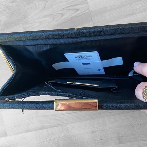 Sondra Roberts Leather Clutch Bag Purse - Picture 7 of 7